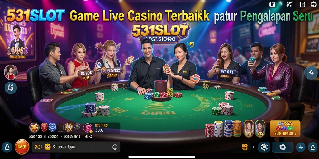 Tampilan gameplay Live Casino yang seru di 531SLOT.