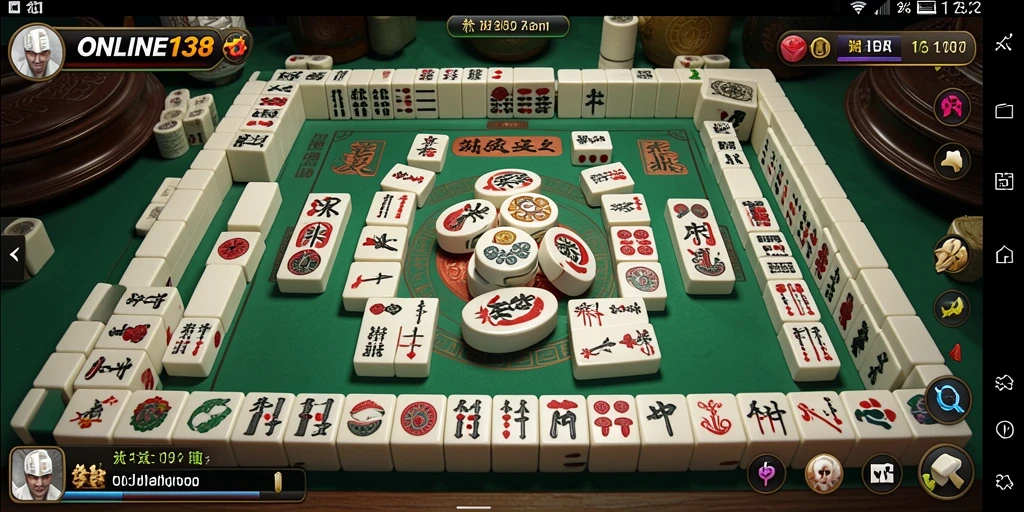 Tampilan gameplay Mahjong yang seru dan menantang.